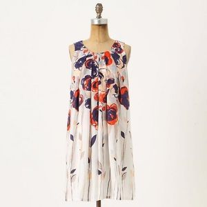Anthropologie • Garden Party Floral Silk Dress